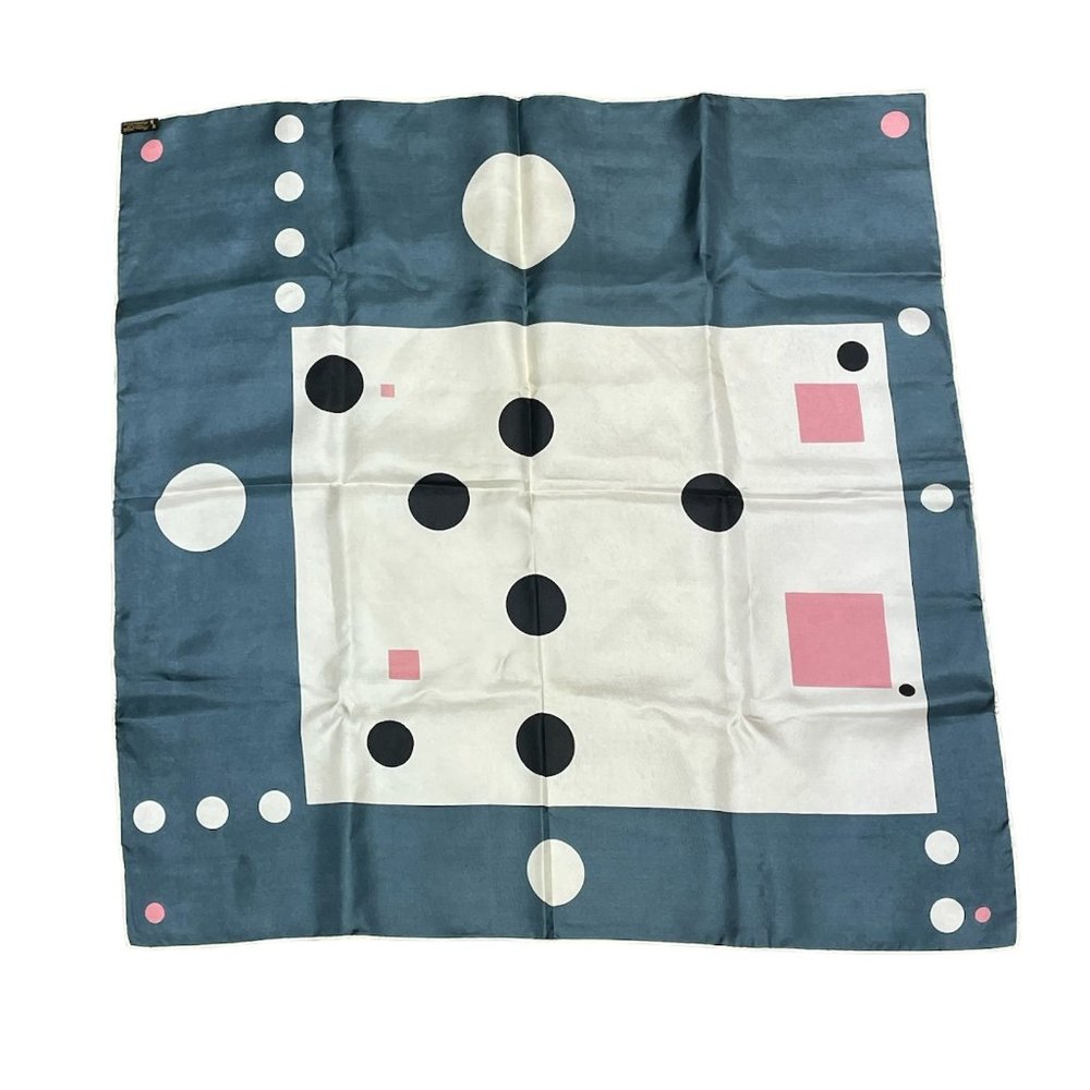 Silk Circle And Square Designed Scarf - image 1